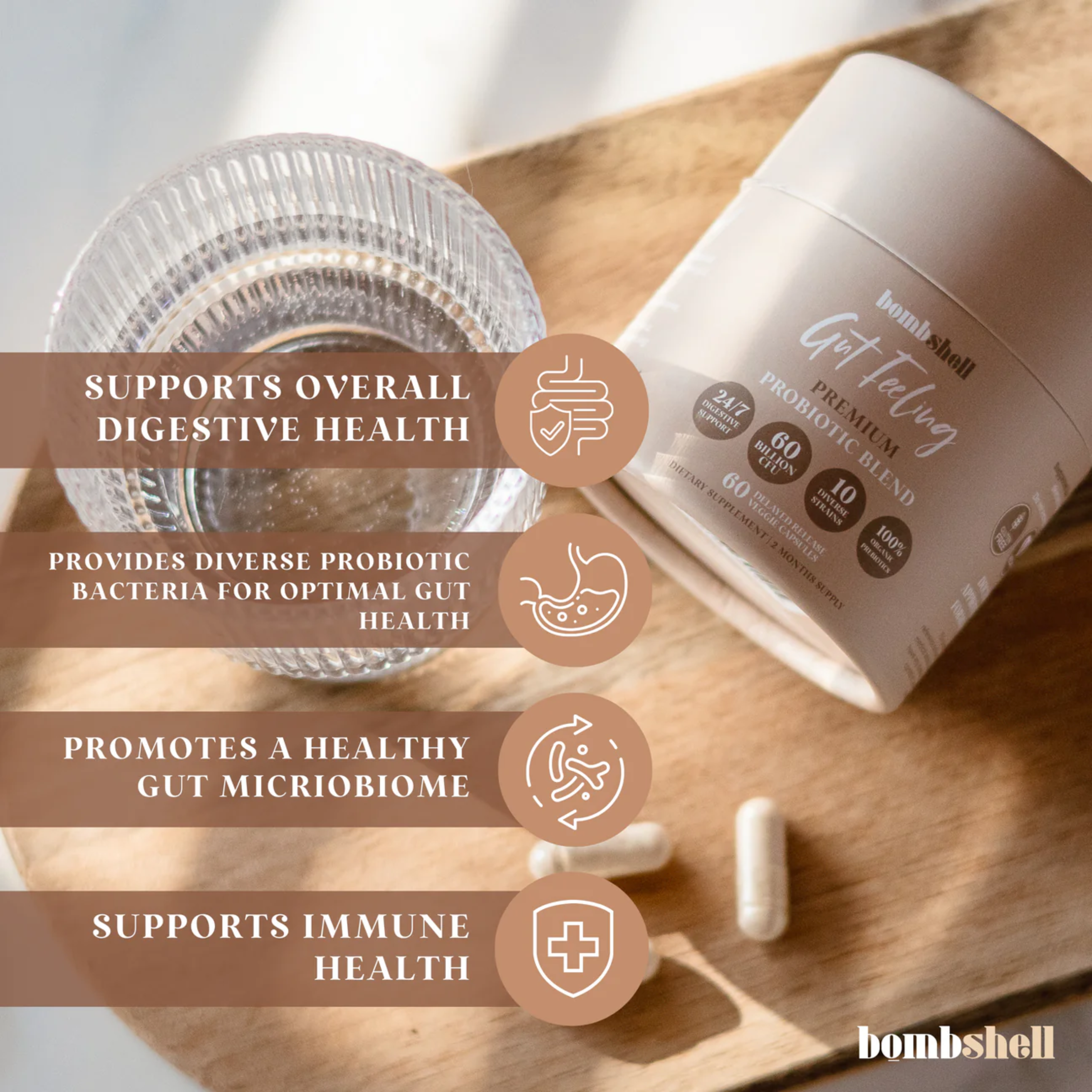 Probiotic with Organic Prebiotics - 2 Month Supply